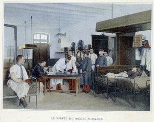La visita del medico maggiore - in "Album militaire" - fanteria: servizio interno da French School