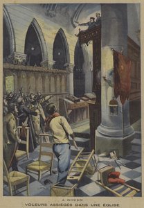 Ladri assediati in una chiesa a Rouen da French School