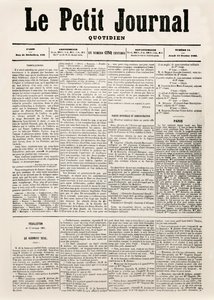 Pagina del titolo del quotidiano Le Petit Journal, 12 febbraio 1863