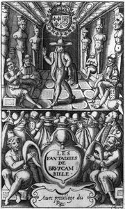 Frontespizio da Les Fantaisies de Bruscambille, pubblicato nel 1615