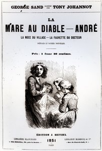 Pagina del titolo di La Mare au Diable di George Sand, illustrata da Tony Johannot, 1851 da French School