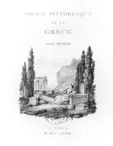 Pagina del titolo di Voyage Pittoresque de la Grece di Choiseul-Gouffier, pubblicato nel 1782 da French School