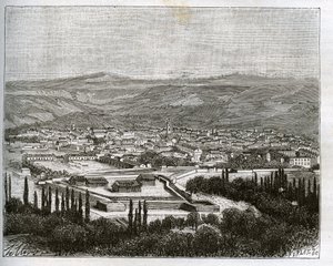 Tlemcen in Algeria nel XIX secolo - incisione in "La France illustree: geographie, histoire, administration statistique" di V.A. Malt-Brown. 1884