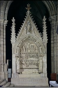 Tomba di Dagoberto I (605-39) Re dei Franchi, restaurata da Adolphe Victore Geoffrey-Dechaume (1816-92) nel 1862, c.1263 da French School