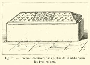 Tomba scoperta nella chiesa di Saint-Germain des Prés nel 1799 da French School