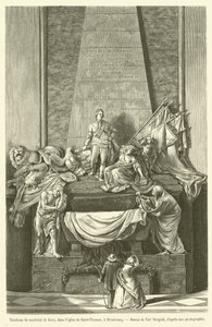 Tomba del maresciallo di Sassonia, nella chiesa di San Tommaso, a Strasburgo (incisione) da French School