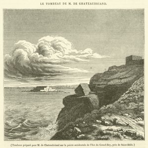 Tomba preparata per M de Chateaubriand sulla punta occidentale dell