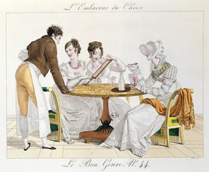 Troppa scelta, tavola 44 da Le Bon Genre, 1827