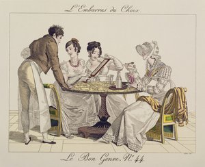 Troppa scelta, tavola 44 da Le Bon Genre, 1827 da French School
