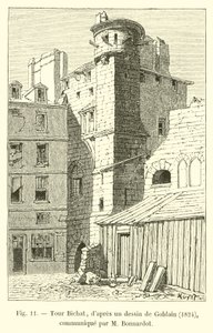 Torre Bichat, da un disegno di Goblain, 1824, comunicato da Bonnardot da French School