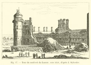 Torre nord-est del Louvre, verso il 1650, secondo I Sylvestre da French School