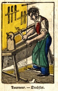 Tornitore - Serie sui mestieri. Immagine di Epinal del XIX secolo da French School