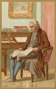 Carta commerciale raffigurante un ritratto di James Watt da French School