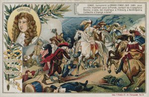 Carta commerciale con immagine della Battaglia di Rocroi da French School