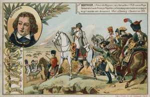 Carta commerciale con immagine della Battaglia di Wagram da French School