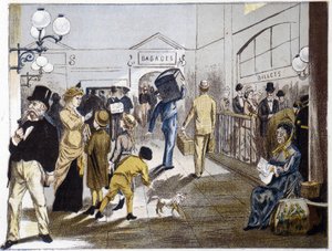 Sala della stazione ferroviaria, fine XIX secolo da French School