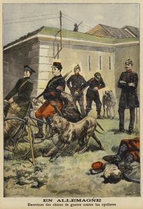 Addestramento di cani militari ad attaccare ciclisti, Germania da French School