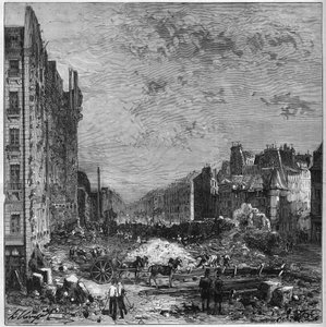 Trasformazione di Parigi sotto il Secondo Impero: Lavori dei boulevard Haussmann. Apertura del nuovo tratto tra rue Hautefeuille e rue de l