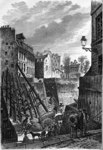 Trasformazioni di Parigi sotto il Secondo Impero, Parigi haussmanniana: vista della rue Rollin al suo incontro con la rue Monge da French School