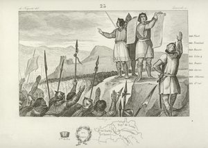 Trattato tra Carlo il Calvo e suo fratello Ludovico il Germanico, Strasburgo, 842 da French School