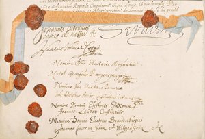 Trattato di Westfalia, firmato a Munster 24 ottobre 1648 da French School