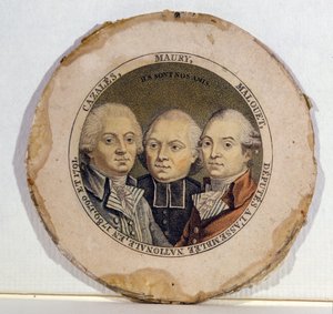Triplo ritratto di Jacques Antoine Marie de Cazales (1758-1805), Jean-Siffrein Maury (1746-1817) e Pierre Victor Malouet (1740-1814) da French School