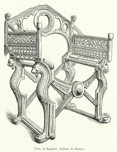 Trono di Dagoberto (incisione) da French School