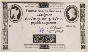 Banconota da venticinque lire, serie 89 da French School