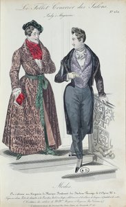Due giovani eleganti, 1835 da French School