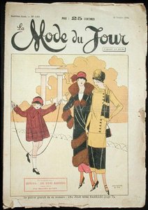 Due donne e una bambina in un parco, illustrazione da 