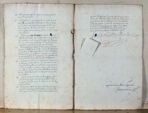 Due pagine degli statuti dell