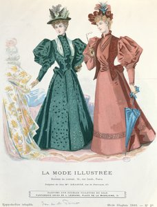Due donne, da La Mode Illustrée, 1895 da French School