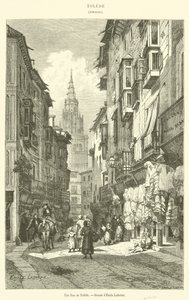 Una strada di Toledo da French School