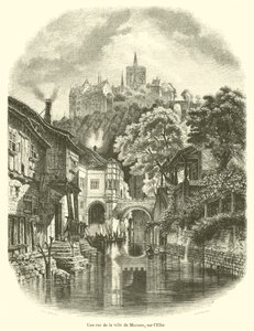 Una strada della città di Meissen, sull