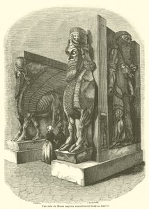Una sala del Museo assiro recentemente fondato al Louvre