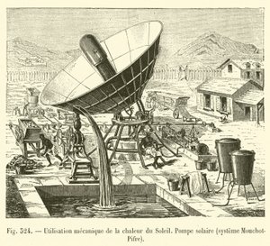 Utilizzo meccanico del calore del Sole, Pompa solare, sistema Mouchot-Pifre