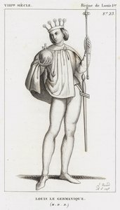 VIII secolo, regno di Luigi I, Luigi il Germanico da French School