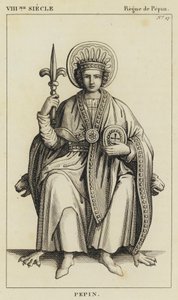VIII Secolo, Regno di Pipino, Pipino (incisione) da French School