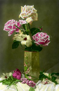 Vaso di rose c.1898 da French School