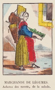 Venditore di verdure. Comprate rape, insalata., intorno al 1819 da French School