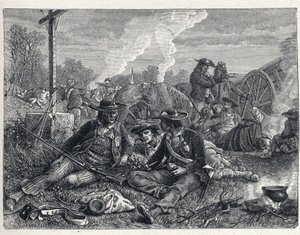 Guerre di Vandea (1793-1796): accampamento degli insorti vandeani da French School