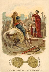 Vercingetorige si sottomette a Giulio Cesare, 52 a.C. da French School