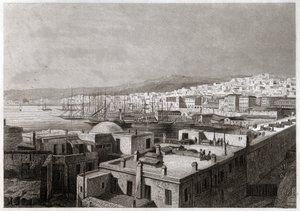Veduta di Algeri (incisione, ca. 1850) da French School