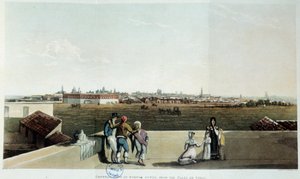 Veduta di Buenos Aires in Argentina. Litografia di Vidal (1820) 19° secolo. Parigi, Biblioteca Latinoamericana da French School