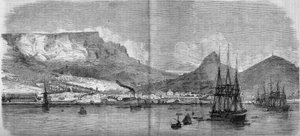 Veduta di Città del Capo, Sudafrica da French School