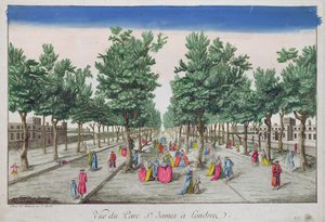 Veduta di St. James Park, Londra da French School
