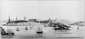 Veduta di Stoccolma, 1841 da French School