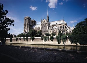 Vista della Cattedrale dalla Senna, 1163-1345 da French School
