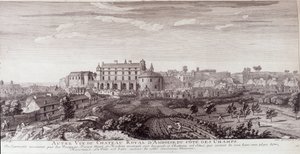 Veduta del Castello Reale di Amboise dalla costa dei campi