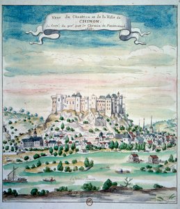 Vista del Castello di Chinon da French School